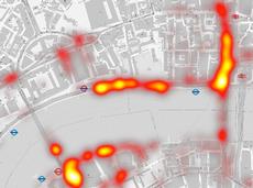 Die Crowd-Monitoring-App sendet minütlich ihre Positionsdaten, die dann auf den Servern der ETH Zürich als dynamische Heatmap visualisiert und der Londoner Polizei zur Verfügung gestellt werden. (Bild: Martin Wirz / ETH Zürich)