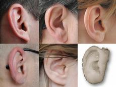 Ein Ohrimplantat, dass nicht nur aussieht sondern sich auch so anfühlt wie ein echtes Ohr. (Bild: Nimeskern L. et al., 2013, und Angelika Jacobs / ETH Zürich)