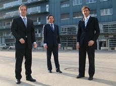 The founders of i-Risk: Adrian Fischer, Berthold Barodte, Eric Montagne (from left to right) (Photo: i-Risk/ETH Zürich)