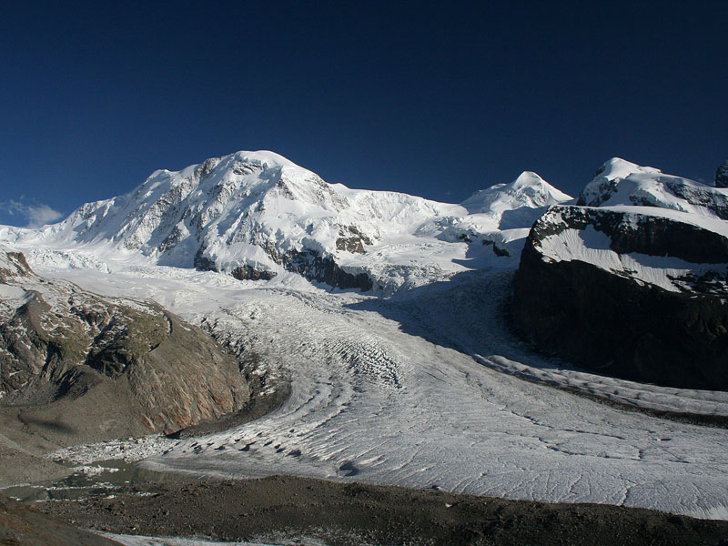 In den 1940ern schmolzen die Gletscher stärker als heute. Im Bild der Gornergletscher. (Bild: Matthias Huss / ETH Zürich)