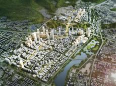 Modellbild der chinesischen Stadt Shenzhen. Die Verstädterung der Welt ist Thema der Herbstreihe des Treffpunkt Science City. (Bild: KCAP)