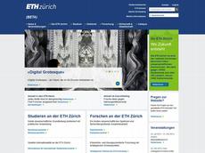 Ein Blick auf die neue Startseite der ETH Zürich, die am 29.10. online geht. (Bild: ETH Zürich)